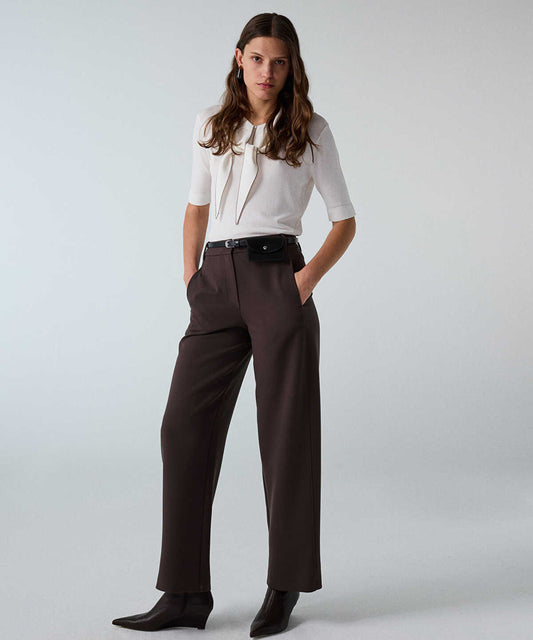 Belted Barrel Trousers