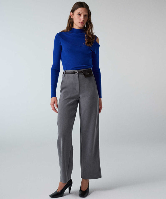 Belted Barrel Trousers