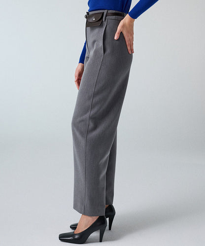 Belted Barrel Trousers