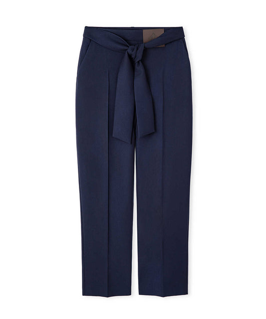 Belted Carrot Fit Trousers
