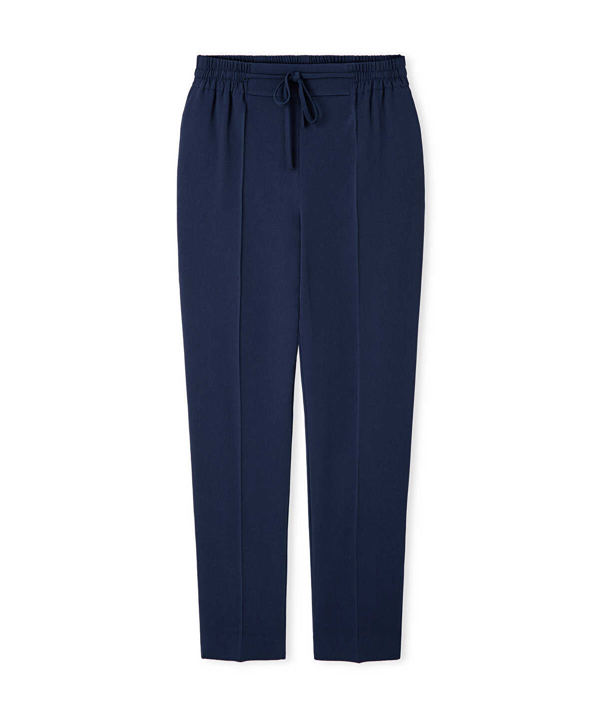 Fine-Belted Carrot Trousers