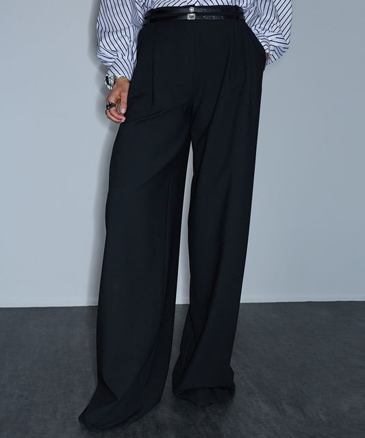 Embellished Double-Belt Trousers