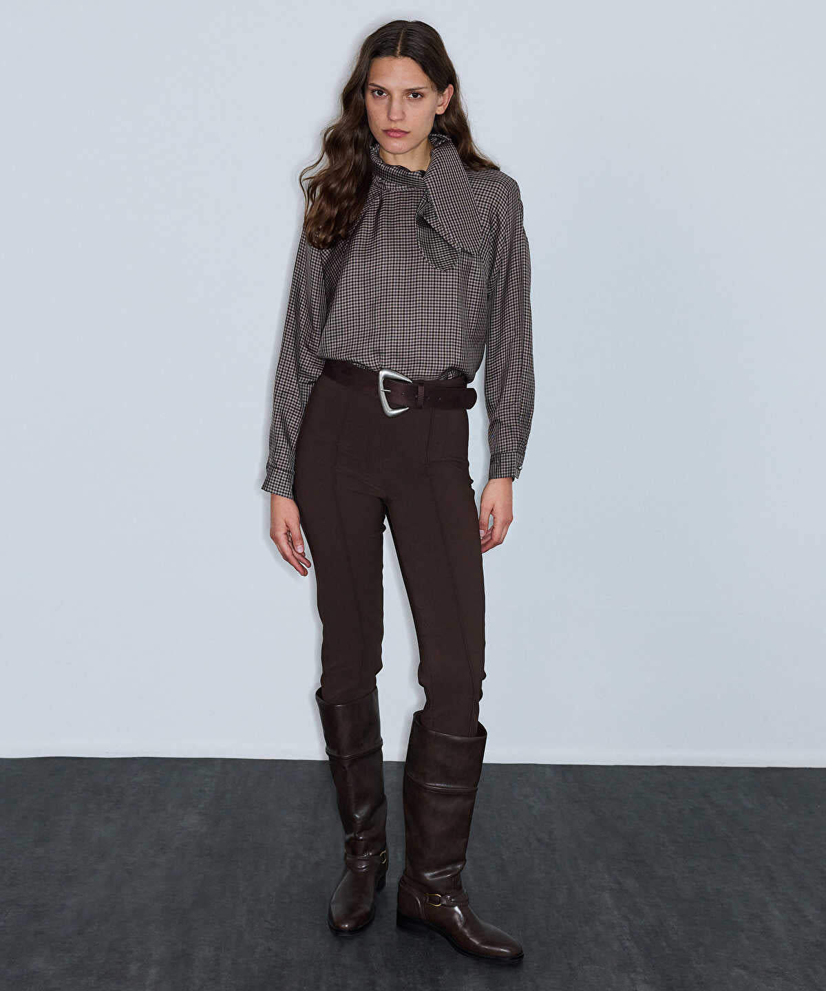 Pressed-Crease Skinny Trousers