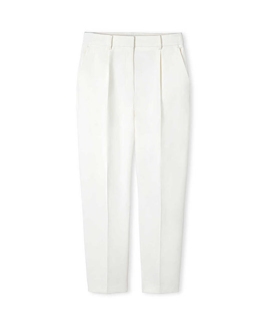 Pleat-Front Carrot Trousers