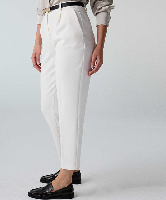 Pleat-Front Carrot Trousers