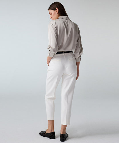 Pleat-Front Carrot Trousers