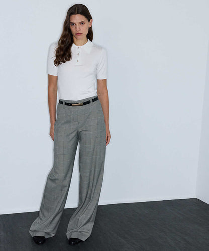 Belted Plaid Trousers