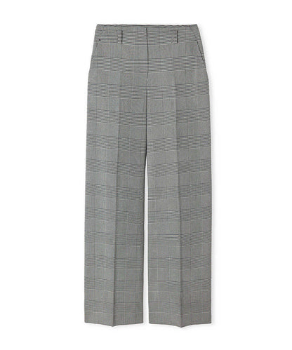 Belted Plaid Trousers