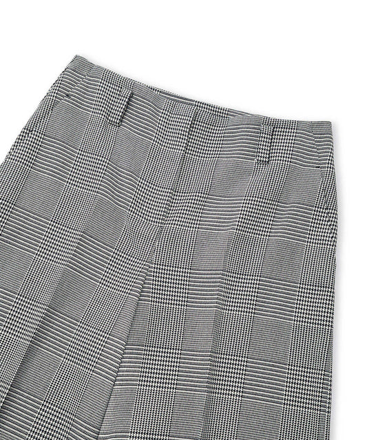 Belted Plaid Trousers