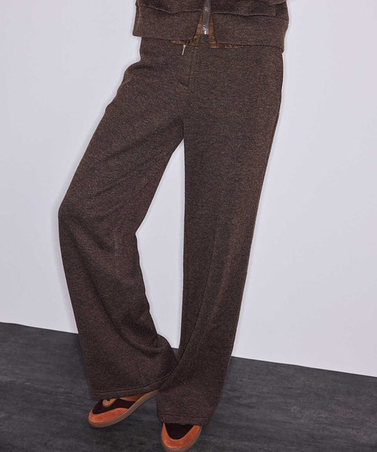 Technical-Waist Wide-Leg Trousers
