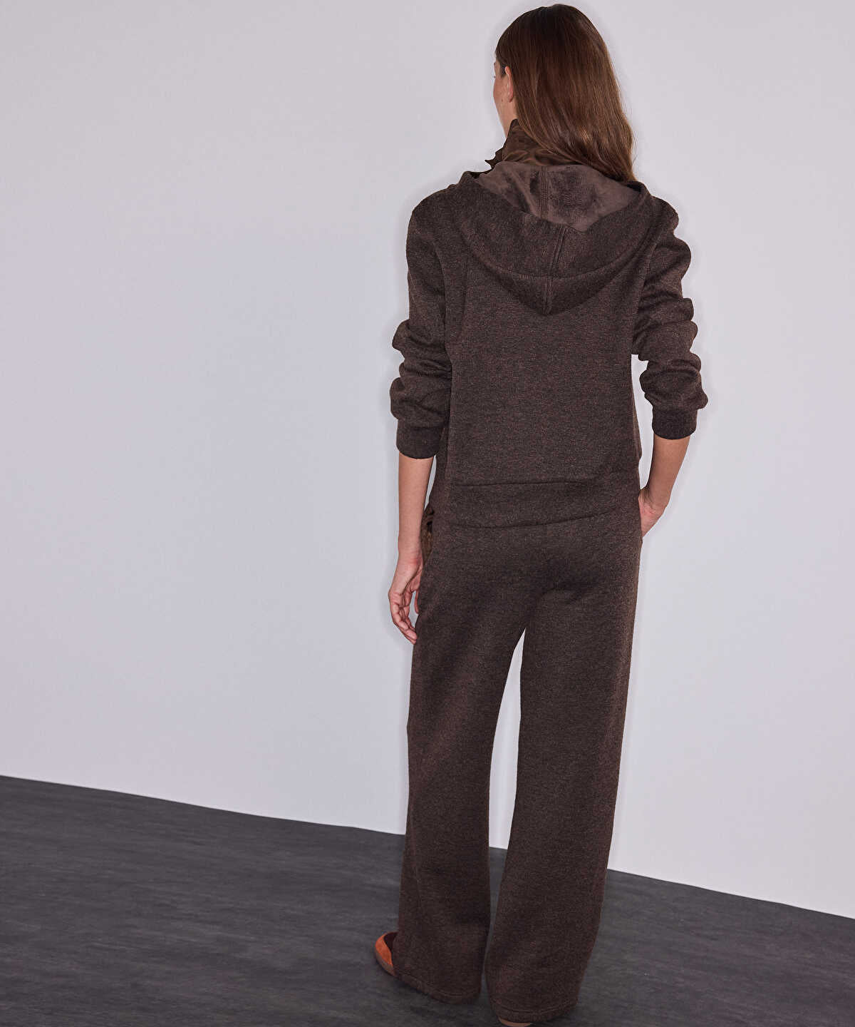Technical-Waist Wide-Leg Trousers