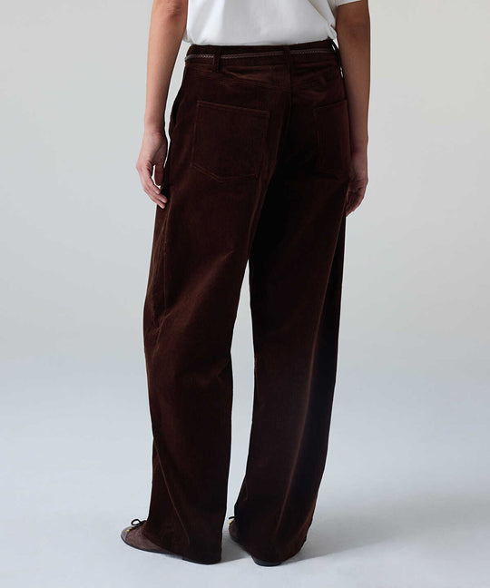 Beaded-Belt Barrel Trousers