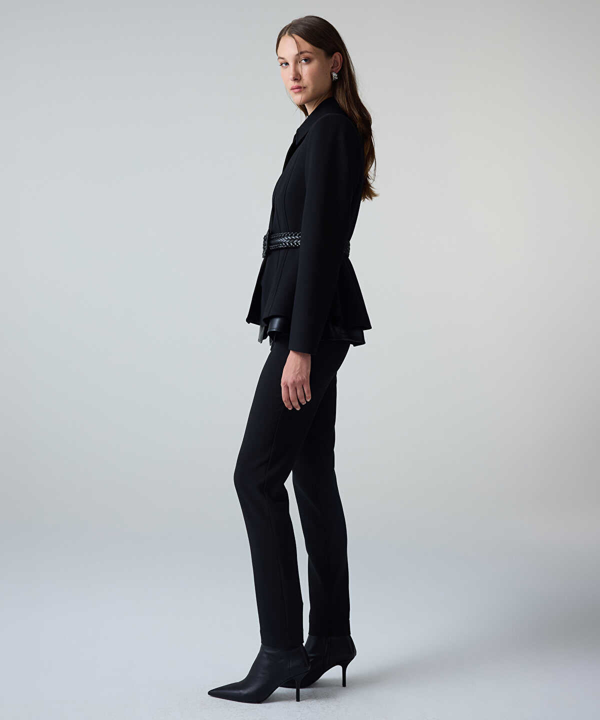 Lurex-Detailed Skinny Trousers