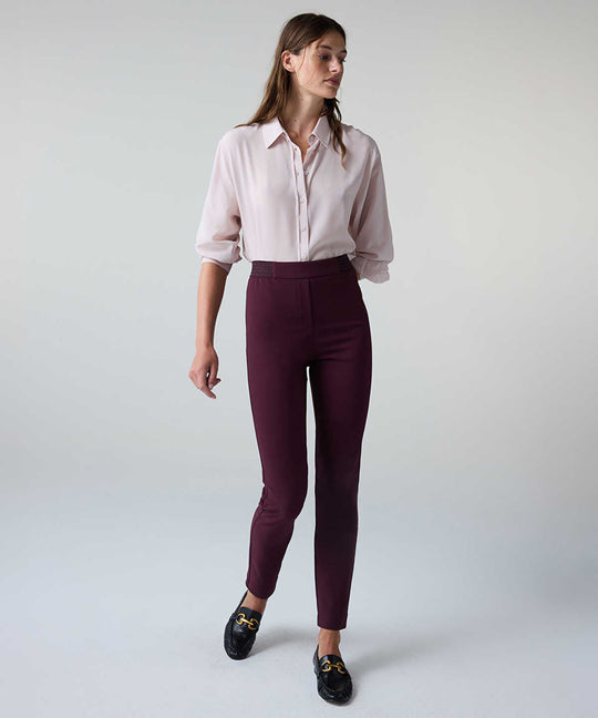 Lurex-Detailed Skinny Trousers