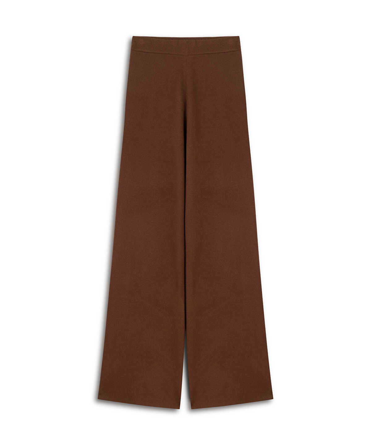 Wide-Leg Knit Trousers