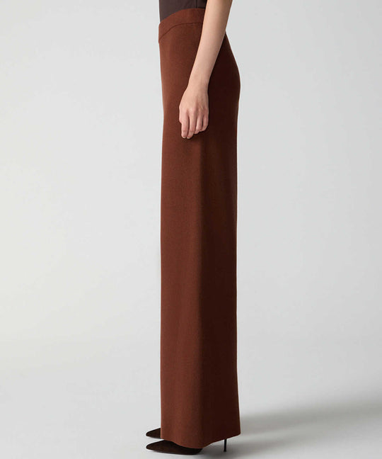 Wide-Leg Knit Trousers