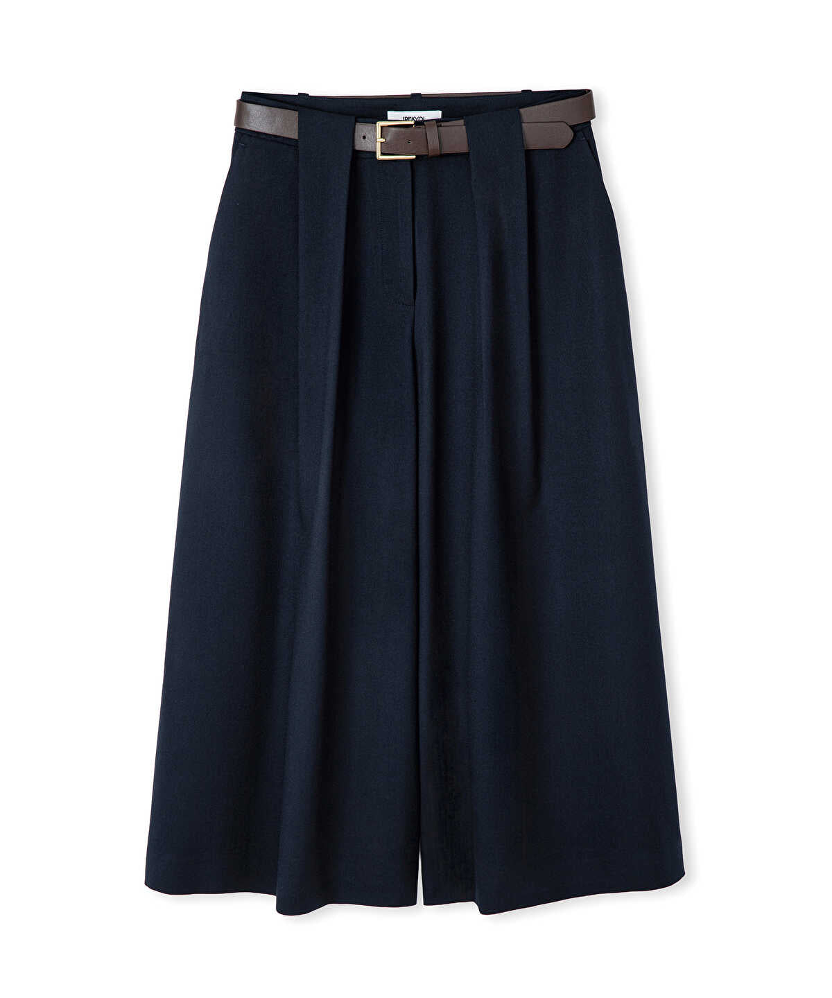 Belted Palazzo Bermuda Trousers