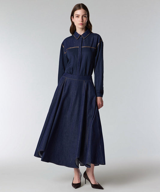 Midi Denim Skirt