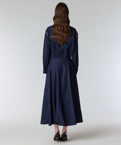 Midi Denim Skirt