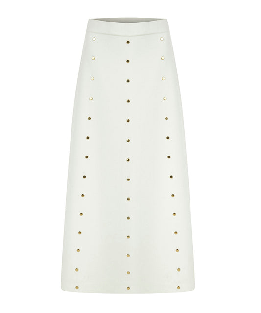 Studded Knit Skirt