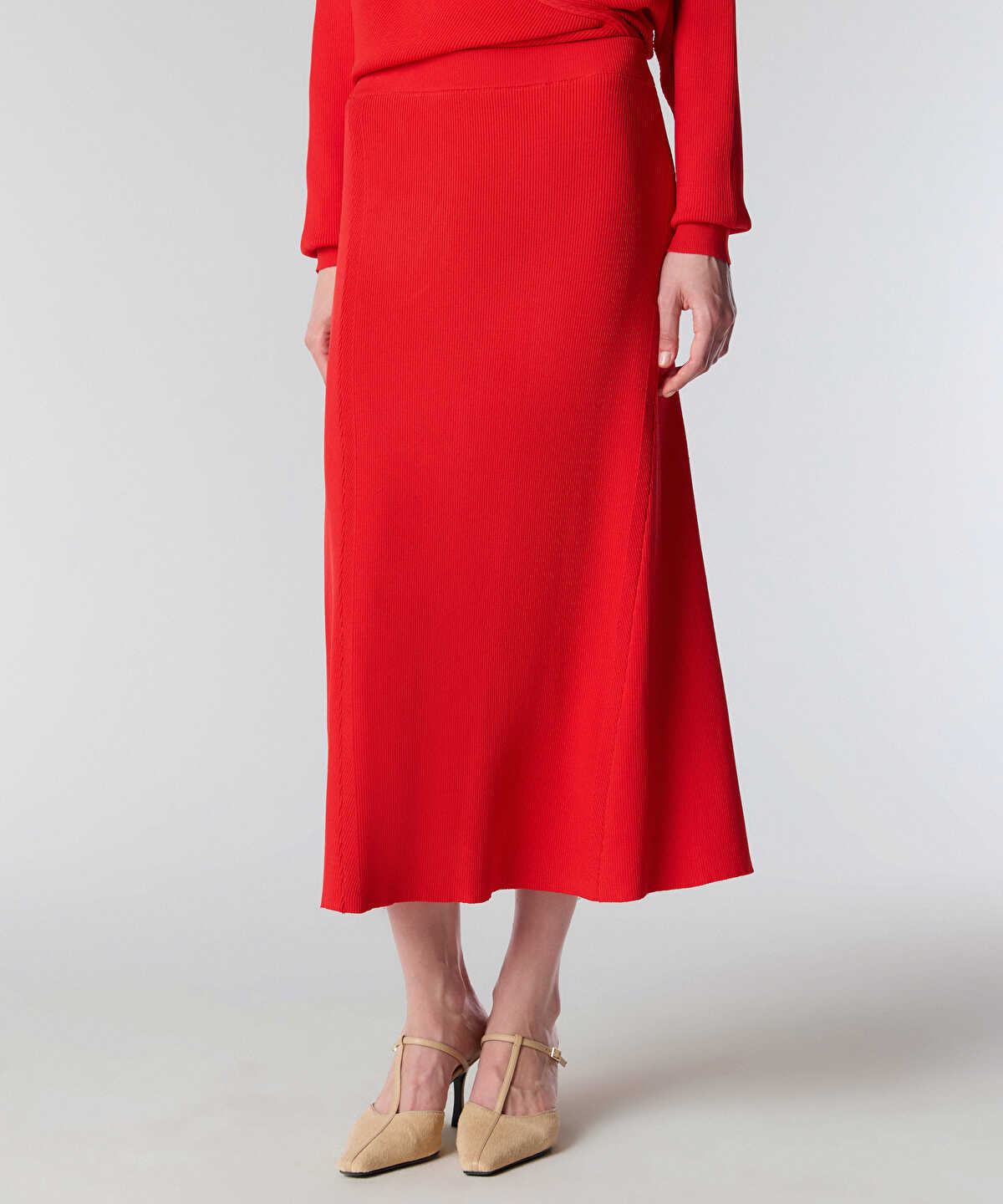 Flared Knit Skirt