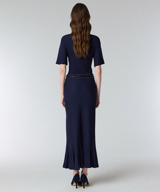Belted Knit Skirt