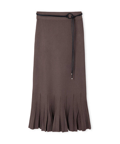 Belted Knit Skirt