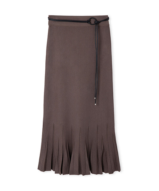 Belted Knit Skirt