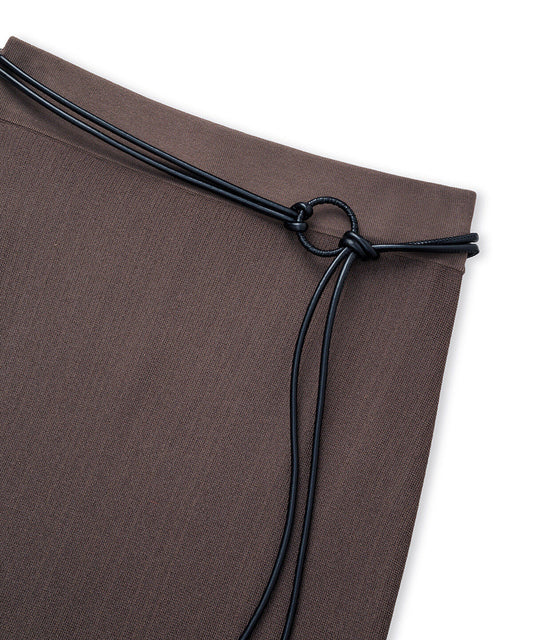 Belted Knit Skirt