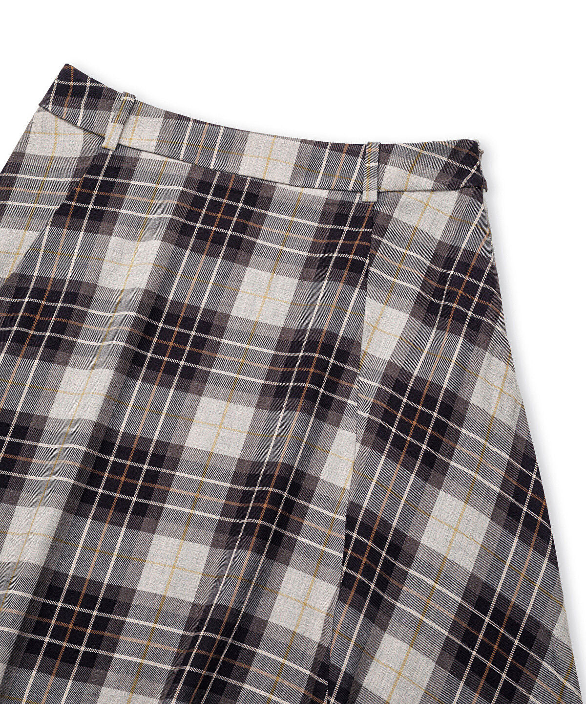 Belted Plaid Skirt