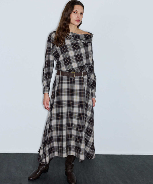 Belted Plaid Skirt