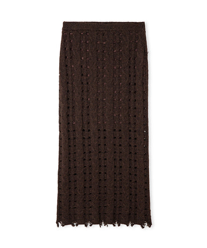 Perforated Knit Skirt