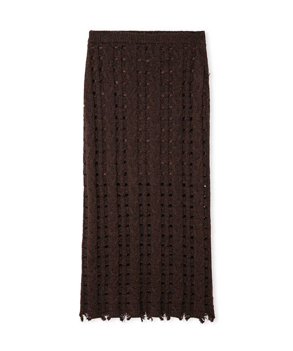 Perforated Knit Skirt