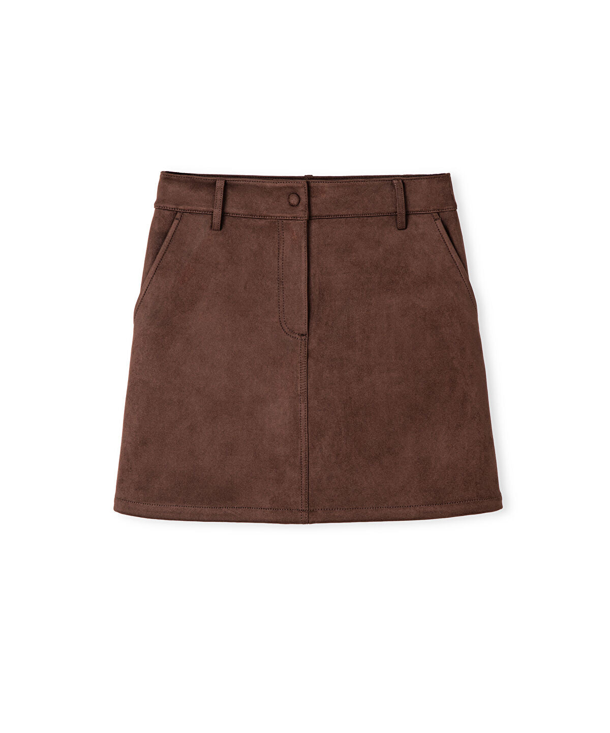 Zoomed Faux-Suede Mini Skirt