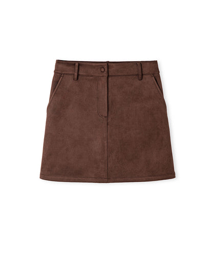 Faux-Suede Mini Skirt