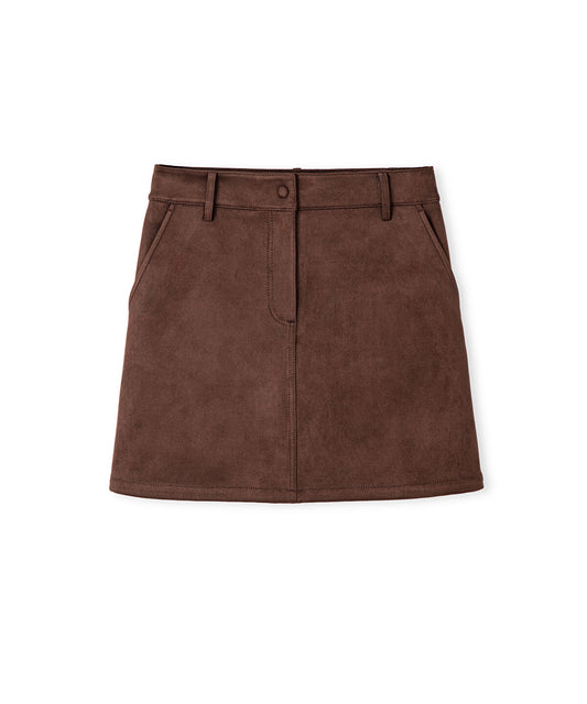 Faux-Suede Mini Skirt