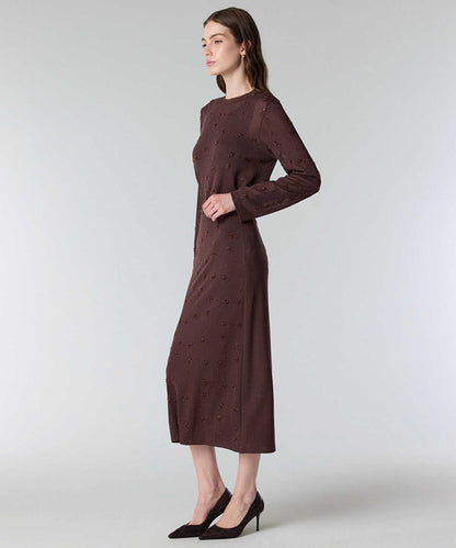 Beaded Knit Midi Skirt
