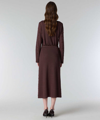 Beaded Knit Midi Skirt