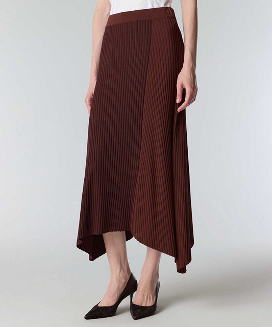 Color-Block Knit Midi Skirt