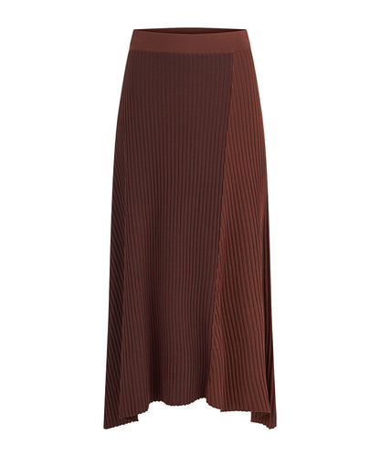 Color-Block Knit Midi Skirt