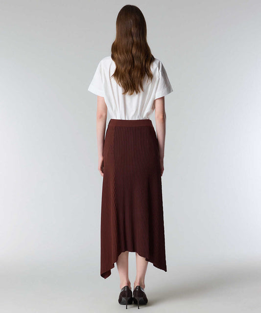 Color-Block Knit Midi Skirt