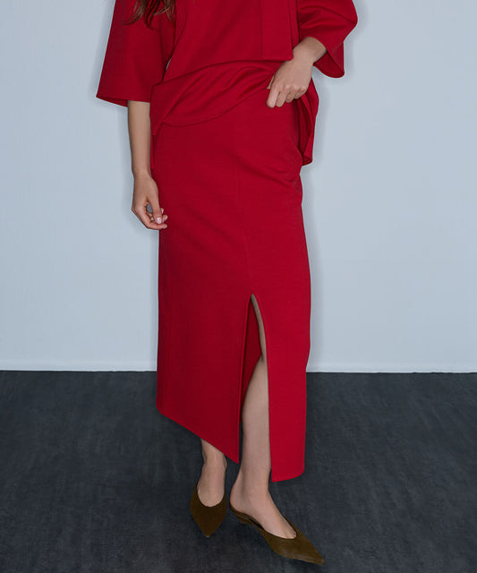 Front-Slit Pencil Skirt