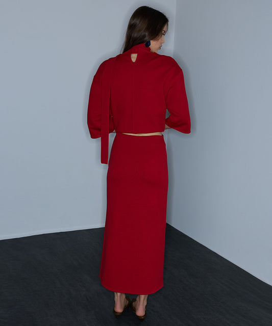 Front-Slit Pencil Skirt