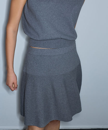 Elastic-Waist Knit Skirt