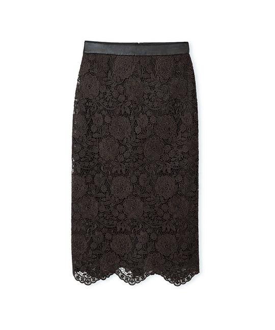 Guipure Lace Pencil Skirt