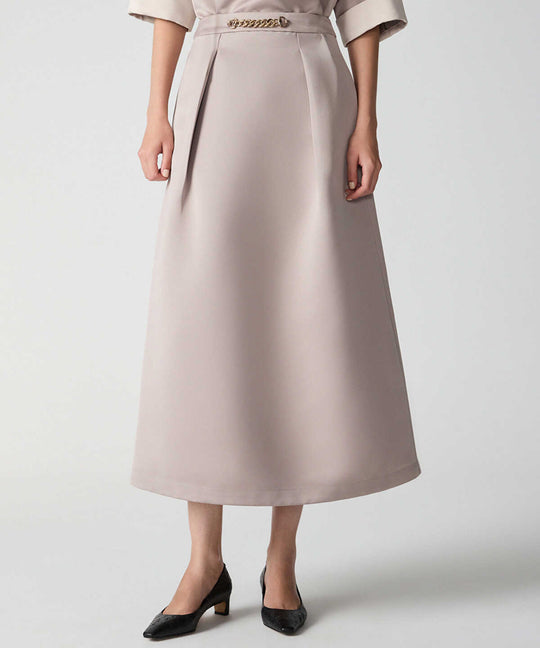 Chain Belted Maxi Skirt