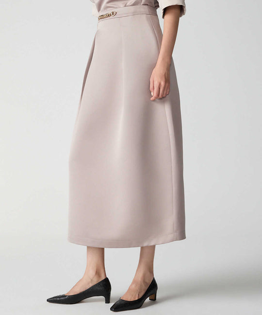 Chain Belted Maxi Skirt