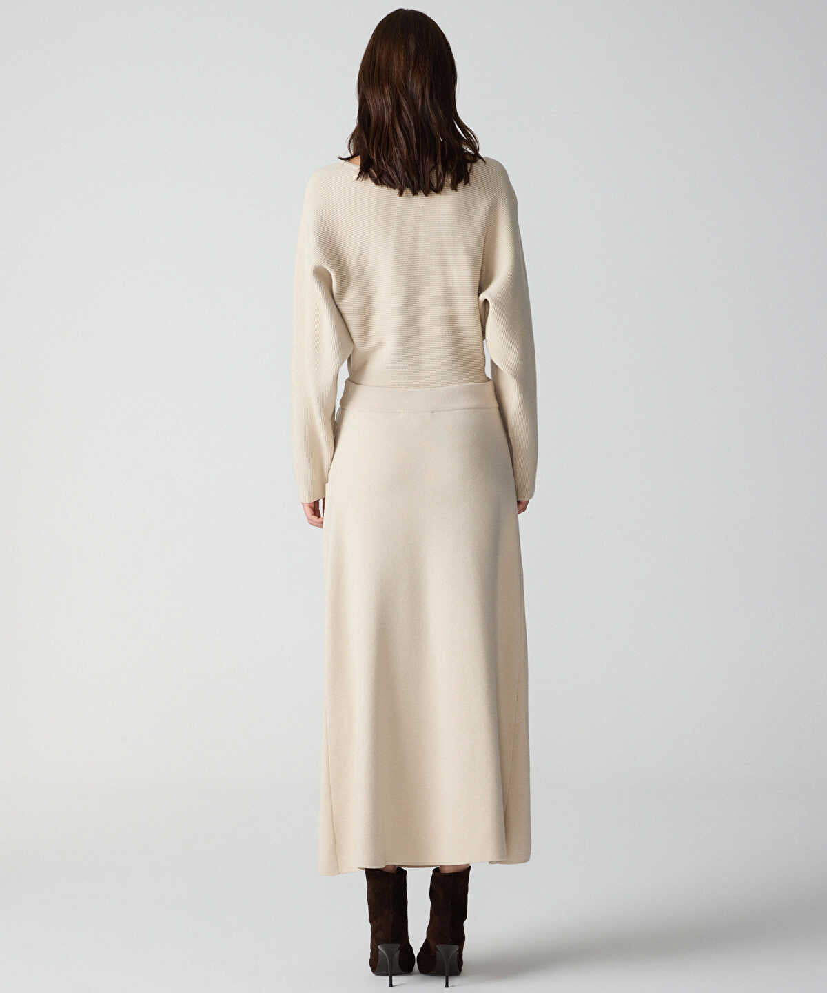 Ruched Waist Knit Skirt