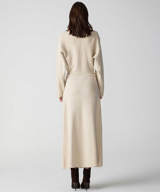 Ruched Waist Knit Skirt