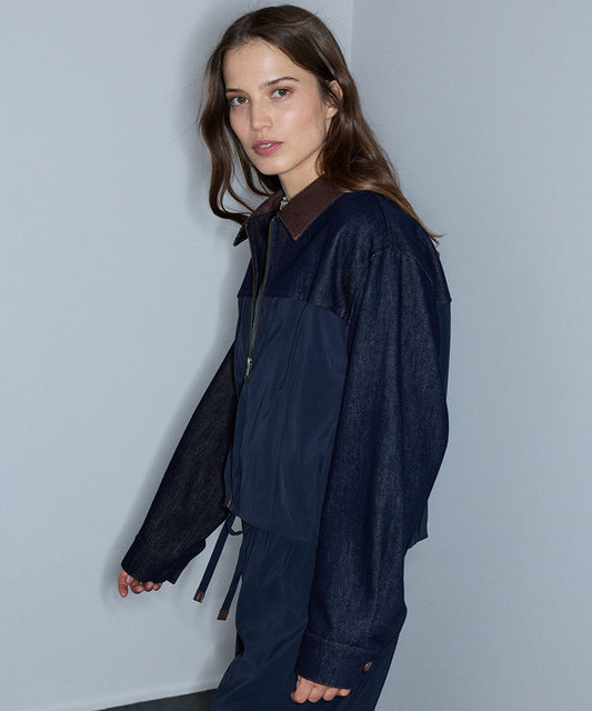 Contrast Collar Bomber Jacket